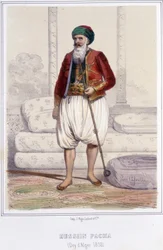 Hussein pasha, dey (farbror) till Alger från 1818 till 1830 när fransmännen tog Alger.