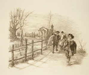 Illustration till Alessandro Manzonis roman The Troloved