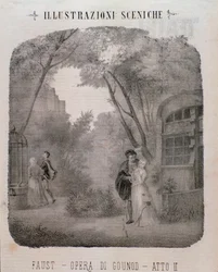 Illustration till andra akten av Faust av Charles Gounod