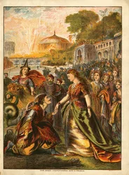 Illustration från: "Skönheten och odjuret", ca 1880