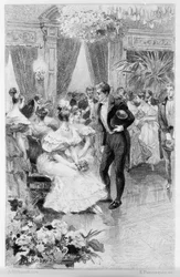 Illustration av "Le Rouge et le Noir" av Stendhal. Gravyr från slutet av 1800-talet.