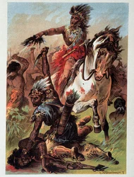 Illustration av "" läderstrumpor" av F. Cooper