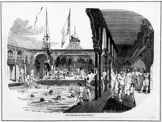 Interiörvy av Deligny Baths - Carnavalet, s.d