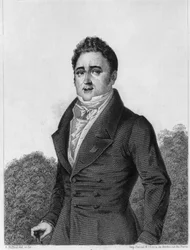 Jacques Lafitte (1767-1844), fransk bankir och politiker - gravyr i "Historien om Louis Philippes politiska och privata liv"