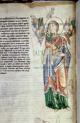 Jesses träd. Sidan för mansukriten "" Lectiaire de Citeaux""" 1100-talets Dijon. Kommunbiblioteket