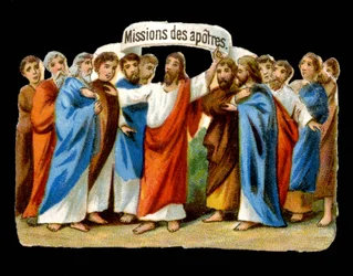 Jesus anförtror deras uppdrag åt apostlarna - Chromo.