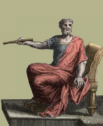 Josiah eller Yoshiyahu kung av Juda (641-609 f.Kr.) - Josiah, kung av Juda gravyr från 1811 i "" Bibeln av Royaumont, Gamla testamentet ""