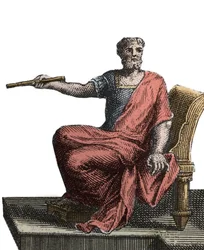 Josiah eller Yoshiyahu kung av Juda (641-609 f.Kr.) - Josiah, kung av Juda gravyr från 1811 i "" Bibeln av Royaumont, Gamla testamentet ""