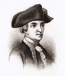 Riddare av Chastellux, porträtt av François Jean, markis av Chastellux (1734 - 1788), fransk författare och militär - grav. 1800-talet.