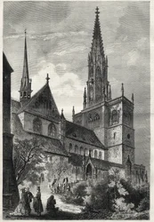 Konstanzer Munster - Konstanz Minster eller Konstanz Cathedral - Tyskland - Cathedrale Notre-Dame (Notre Dame) de Constance - 1868 -