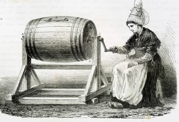The Normande churn - i "" Industrins underverk"" av Louis Figuier