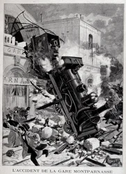 Olyckan vid Gare Montparnasse i Paris - i "" Le Petite Journal"