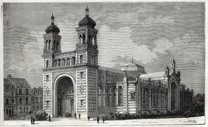Rameau-palatset (1878-1881) i Lille - gravyr från 1884