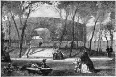 Parken Sceaux på våren - Gravering i "" Le Journal Illustrie""