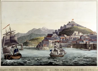Läckage av Napoleon Bonaparte från Elba Island 26/02/1815.