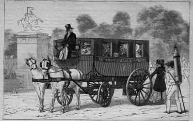 Les Omnibus de Paris på 1800-talet: Caroline - gravyr från 1892