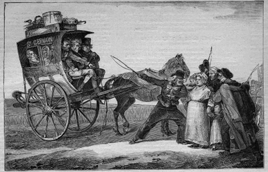 Les Omnibus de Paris på 1800-talet: Le Cuckoo - gravyr från 1892