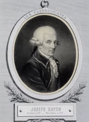 Medaljongporträtt av musikern Franz Joseph Haydn (1732-1809)