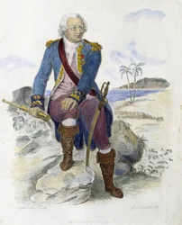 Louis Antoine, greve av Bougainville (1729-1811), fransk sjöfarare. - i "" Den franske Plutarchen"" av Mennechet