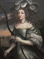 Louise Elisabeth de Courlande - hertiginna Louise Elisabeth av Kurland (1646-1690), landgravin av Hessen-Homburg, anonym. Olja på duk, 1600-talets andra hälft. Nationalmuseum Stockholm