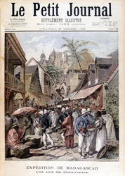 Madagaskarexpeditionen: en gata i Tananarive - i "" Le Petite Journal"" av 1895-11-27