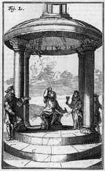 Magnetur, efter Dalence (1687). Gravyr i "" Nature: granskning av vetenskaperna och deras tillämpningar på konst och industri "" av den 7 september 1895.