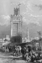 Huvudporten till Oran, huvudhamn väster om Algeriet. I ""Algeriet antikt och modernt"" av Leon Galibert