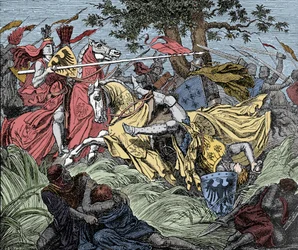 Manfred dödad i strid - Battle of the Benevent (26 februari 1266): döden av Manfred I (av Hohenstaufen)