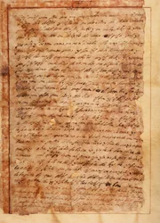 manuskript. Brev nr 7 till munkarna i Beas de Segura. Papper. 18 november 1585.