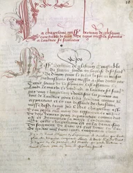 Manuskript relaterat till Du Guesclin (Duguesclin) Bibliotheque Municipale de Dinan.