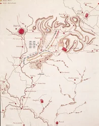 Karta över slaget vid Austerlitz, 2 december 1805