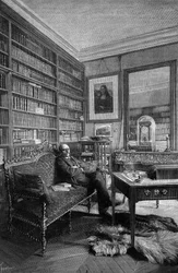 Marcellin Berthelot (1827-1907), fransk kemist, i sin praktik. Gravyr i "" Nature: granskning av vetenskaperna och deras tillämpningar på konst och industri"" av 31 mars