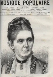 Mathilde Marchesi (1821-1913) tysk mezzosopran - gravyr i "" populärmusik""" lysande veckotidning - 1882