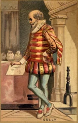 Maximilian av Bethune, hertig av Sully (1560-1641), fransk statsman. kromolitografi från slutet av 1800-talet.