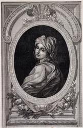Medaljongporträtt av påven Jeanne - i "Histoire des popes"" av Maurice Lachatre