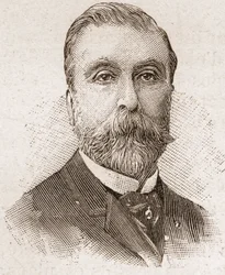 Medlemmar av Academy Francaise 1895: porträtt av Ludovic Halevy (1834-1908), fransk dramatiker, librettist och romanförfattare.