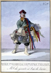 Handskar med handskar och ullstrumpor på 1800-talet.