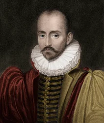 Michel Eyquem de Montaigne 1533-1592 - gravyr - 1800-talet