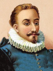 Miguel de Cervantes Saavedra 1547-1616 - Porträtt av Miguel de Cervantes (1547-1616), spansk poet och dramatiker
