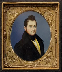 Miniatyrporträtt av Camillo Benso, greve av Cavour (målning