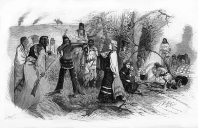 Fröken Josephine Meeker, som togs till fånga med sin mor av de amerikanska indianupproren 1880.