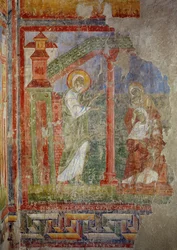 Muralmålningar i kyrkan i benediktinerklostret Lambach, Oberösterreich (fresker)