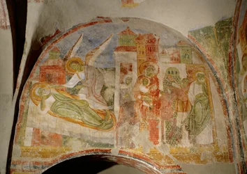 Muralmålningar i kyrkan i benediktinerklostret Lambach, Oberösterreich (fresker)