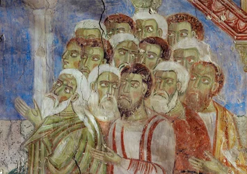 Muralmålningar i kyrkan i benediktinerklostret Lambach, Oberösterreich (fresker)