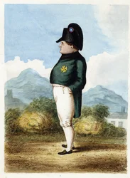 Napoleon Bonaparte på ön Saint Helena - Okänd artilleriofficer - 1817 - Akvarell på papper - 30x22,6 - Privat samling