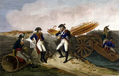 Napoleon I vid belägringen av Toulon (augusti-december 1793) Gravyr från 1800-talet