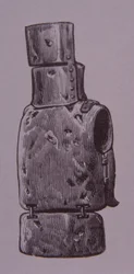 Ned Kellys kostym av hemgjord rustning (gravyr)