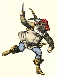 Troll. Illustration av berättelsen "" Le Pepetit Poucet"" av Charles Perrault
