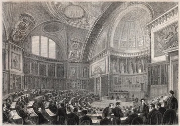 Öppnande av senatssessionen och antagning av general Charles Cousin Montauban (1796-1878), Viscount de la Gueronniere et de Forcade, 2 december