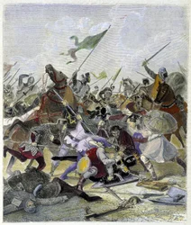 Othon 1er (912-973) överraskad av rebellerna i Rom - i "Histoire des popes", av Maurice Lachatre